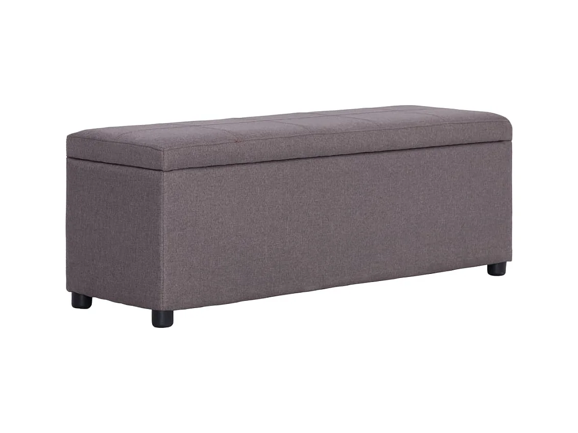 Banc avec compartiment de rangement 116 cm Taupe Polyester