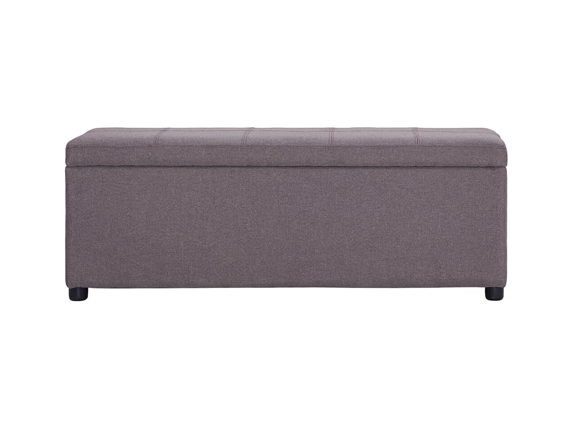 Panca con Vano Portaoggetti 116 cm Grigio Talpa in Poliestere