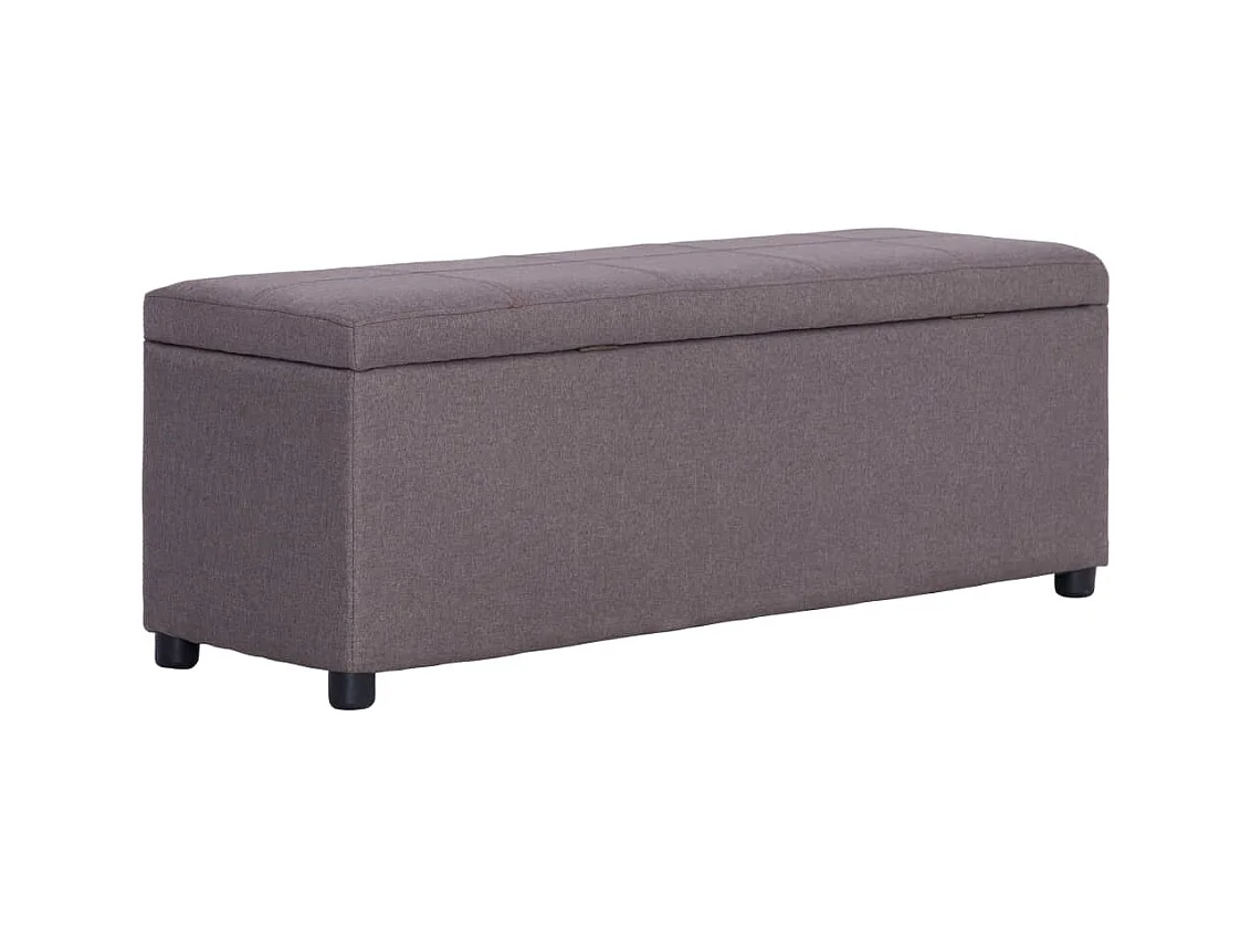 Panca con Vano Portaoggetti 116 cm Grigio Talpa in Poliestere