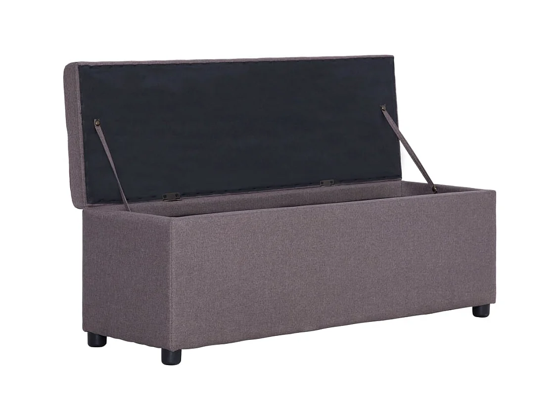 Panca con Vano Portaoggetti 116 cm Grigio Talpa in Poliestere
