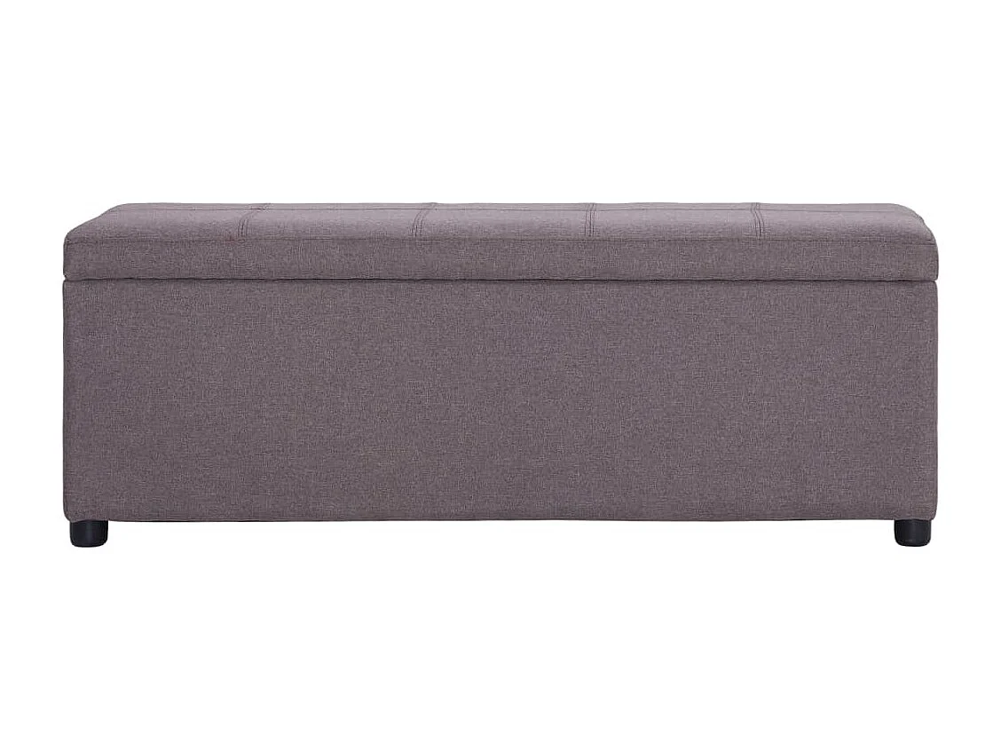 Banc avec compartiment de rangement 116 cm Taupe Polyester