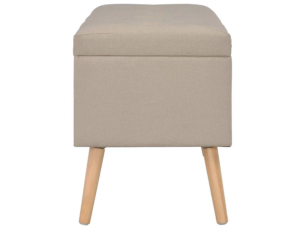 Hocker mit Stauraum 3 Stk. Beige Stoff