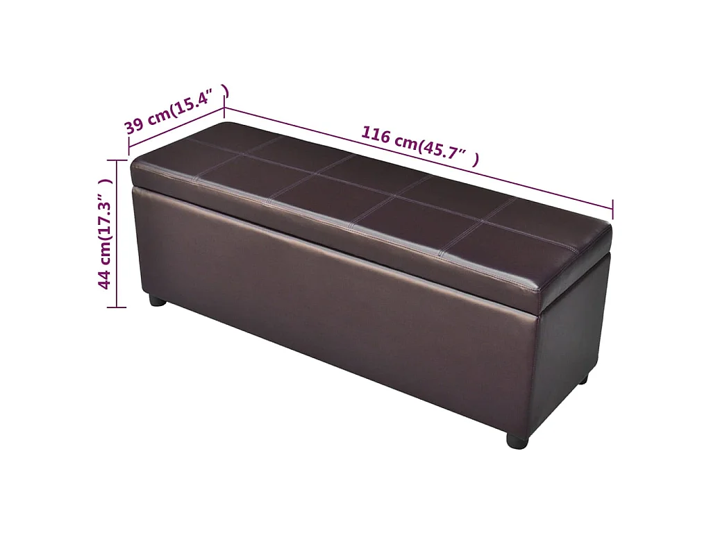 Cassapanca Lunga in Legno Marrone