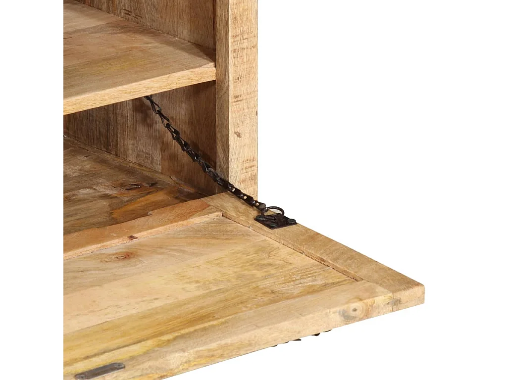Schoenenopbergbank 85x40x45 cm massief mangohout