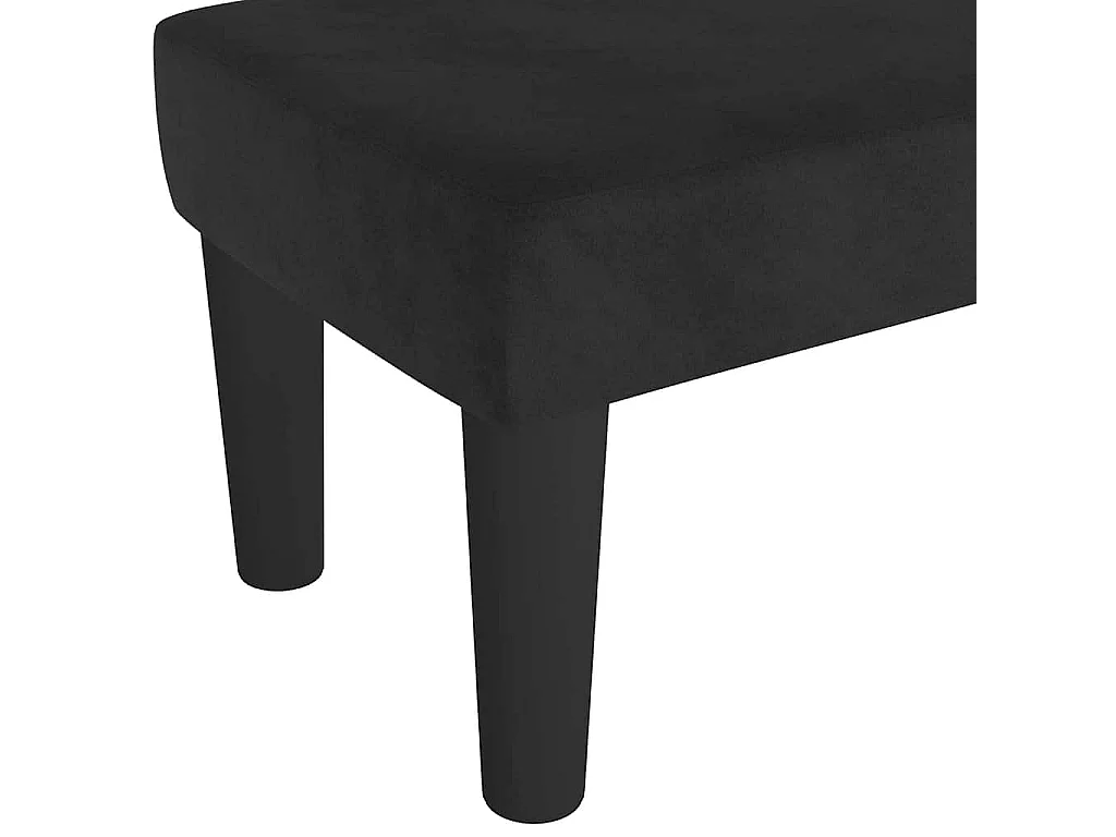 Banc Noir 70x30x30 cm Velours