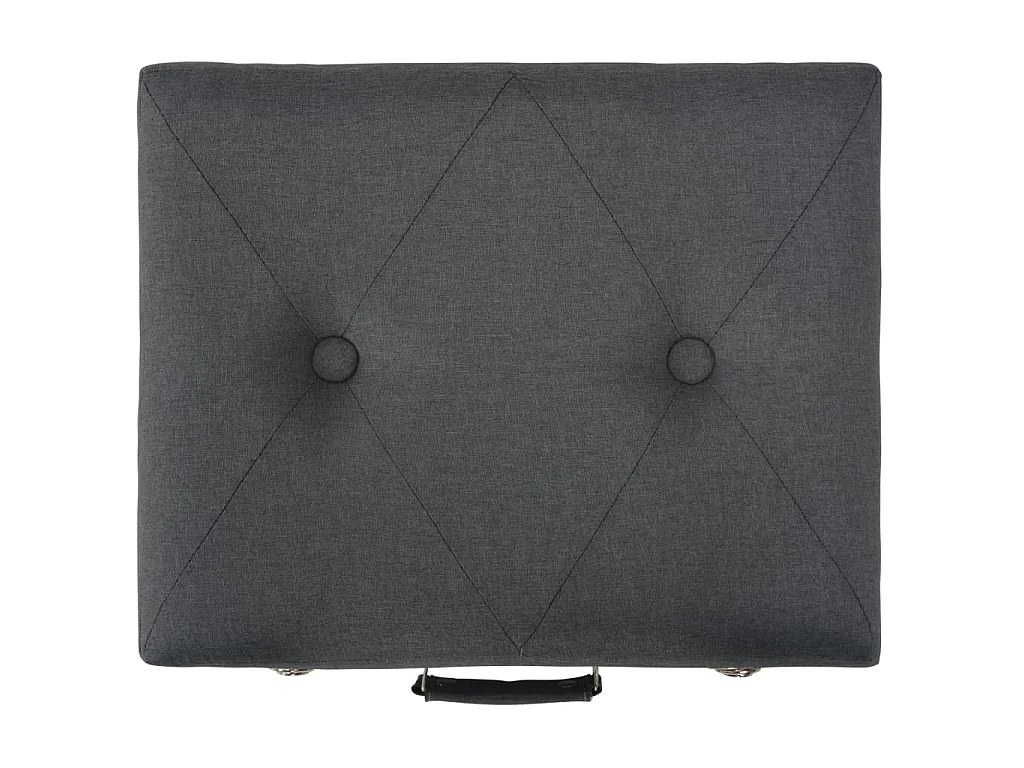 Banco de arrumação 40 cm tecido cinzento-escuro
