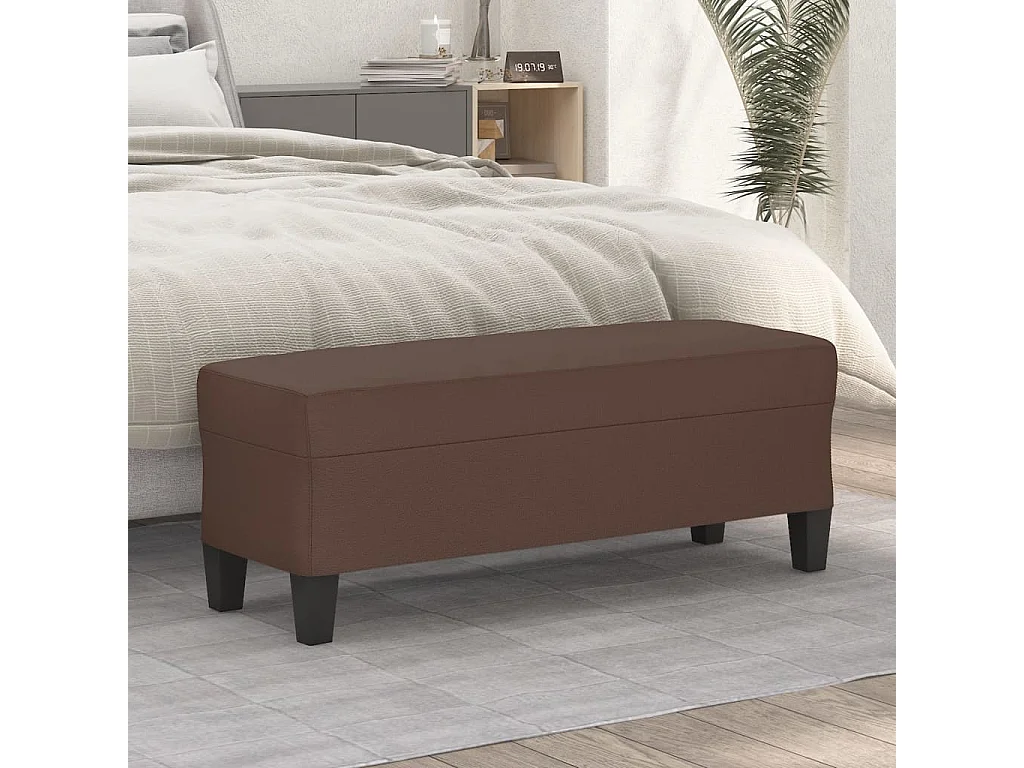 Banc Marron 100x35x41 cm Similicuir