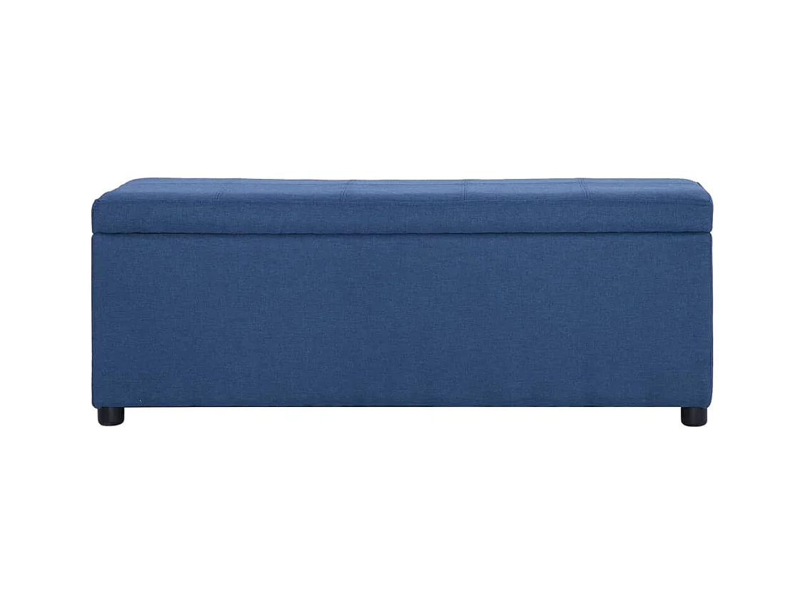 Banc avec compartiment de rangement 116 cm Bleu Polyester
