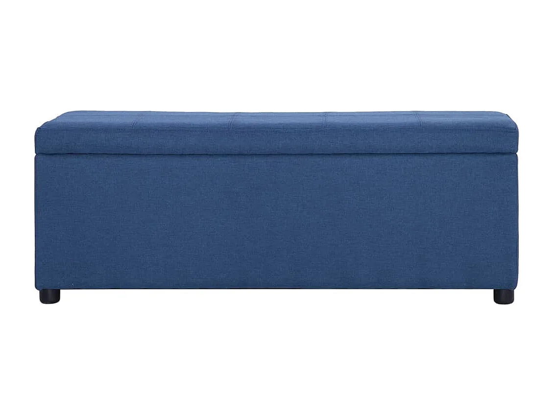 Banc avec compartiment de rangement 116 cm Bleu Polyester