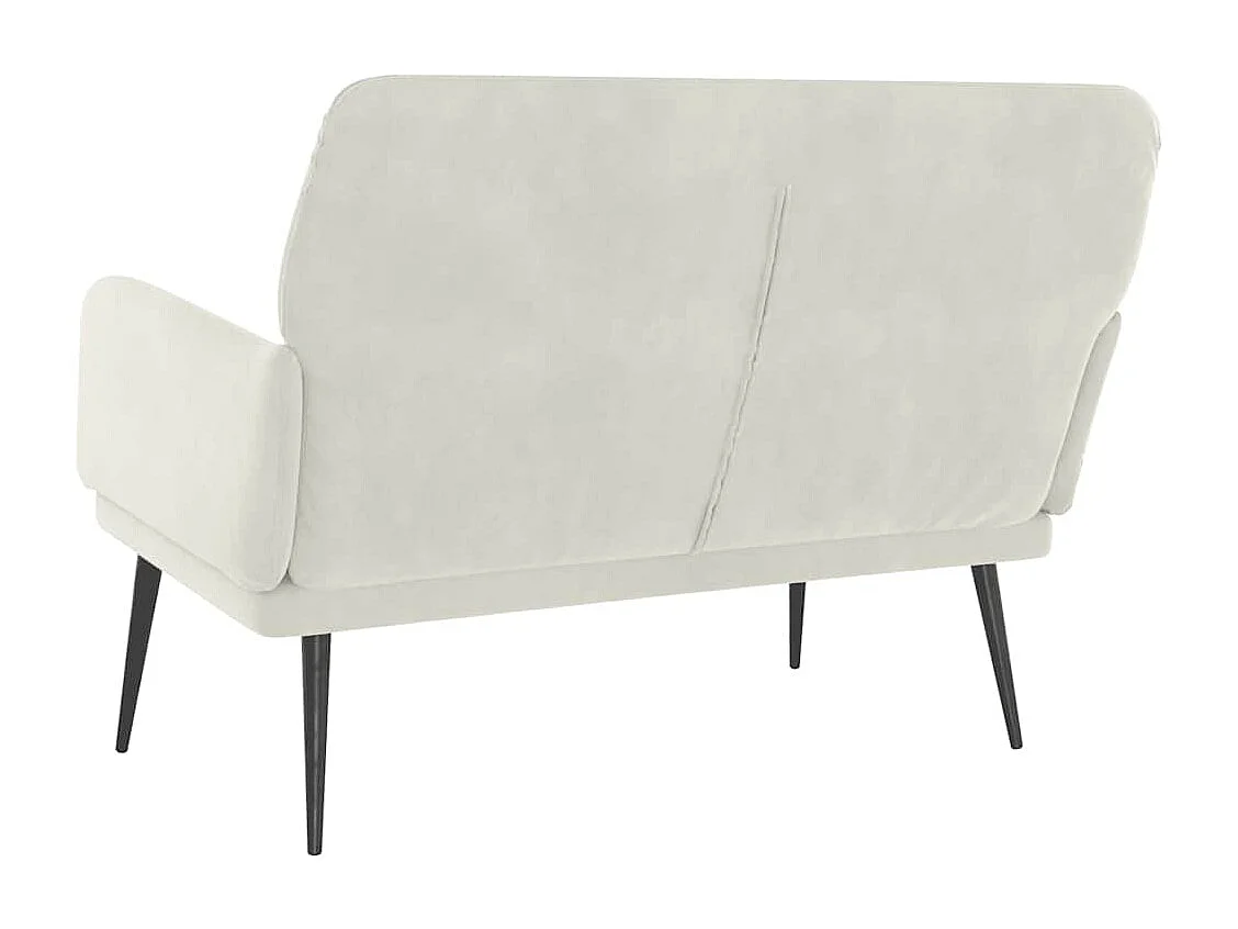 Banc Crème 108x79x79 cm Velours