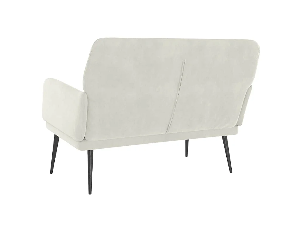 Banc Crème 108x79x79 cm Velours