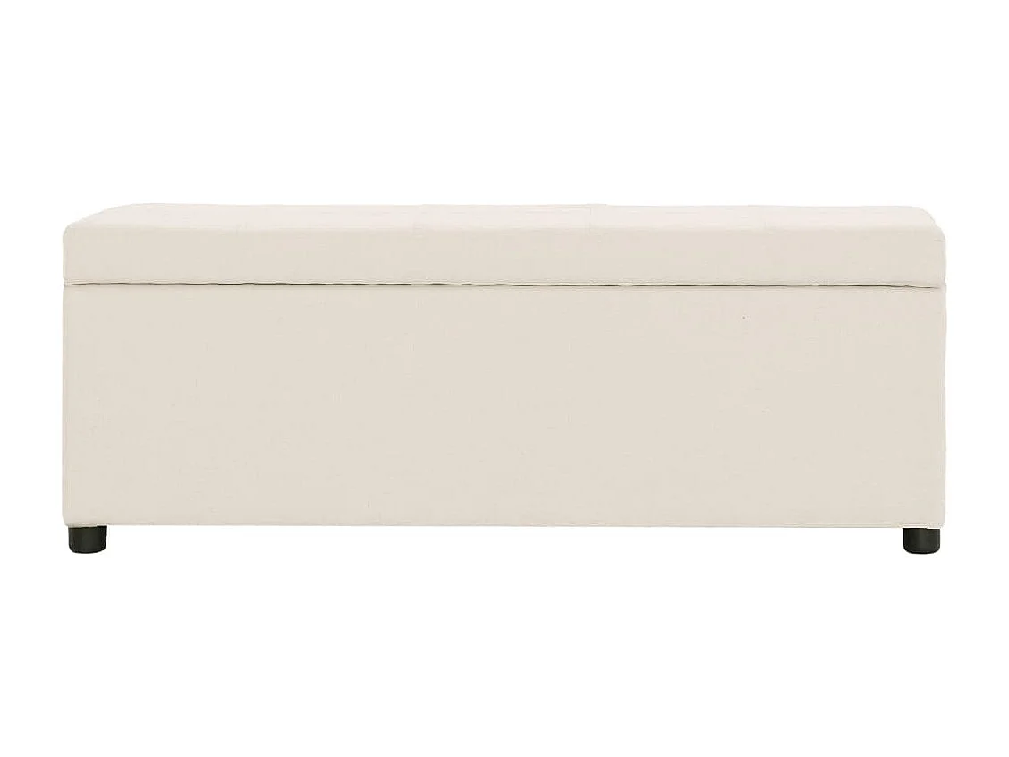 Banco con espacio de almacenaje 116 cm poliéster color crema