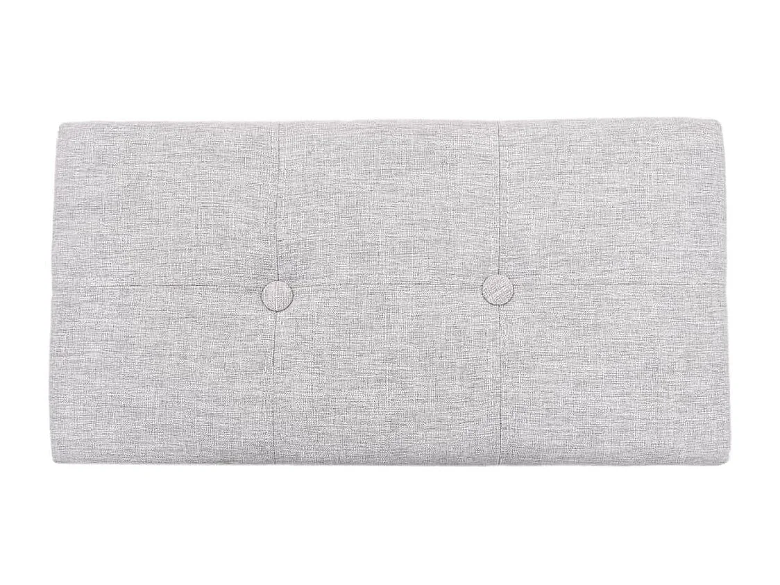 Banc avec 2 poufs Jacinthe d'eau Gris