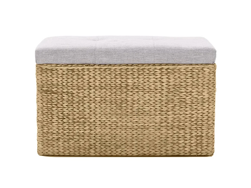 Banc avec 2 poufs Jacinthe d'eau Gris