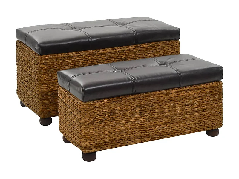 Ensemble de banc lot de 2 Jacinthe d'eau Marron