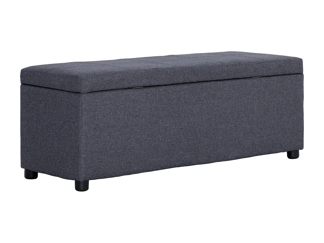Banc avec compartiment de rangement 116 cm Gris foncé Polyester