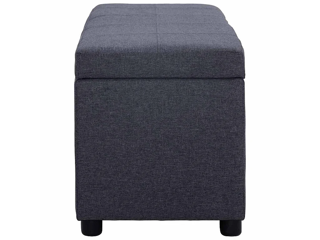 Bankje met opbergvak 116 cm polyester donkergrijs