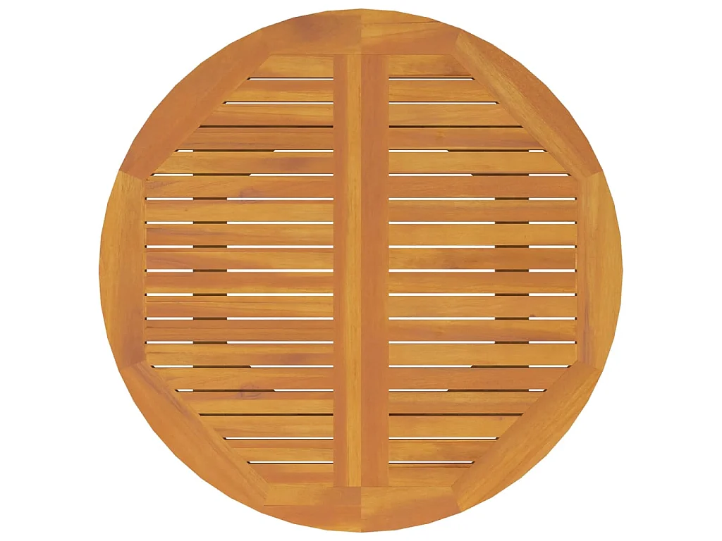 Tavolo da Giardino Ø110x75 cm in Legno Massello di Acacia