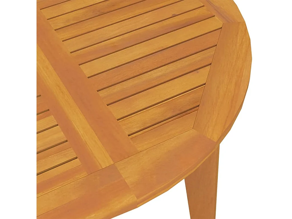 Tavolo da Giardino Ø110x75 cm in Legno Massello di Acacia