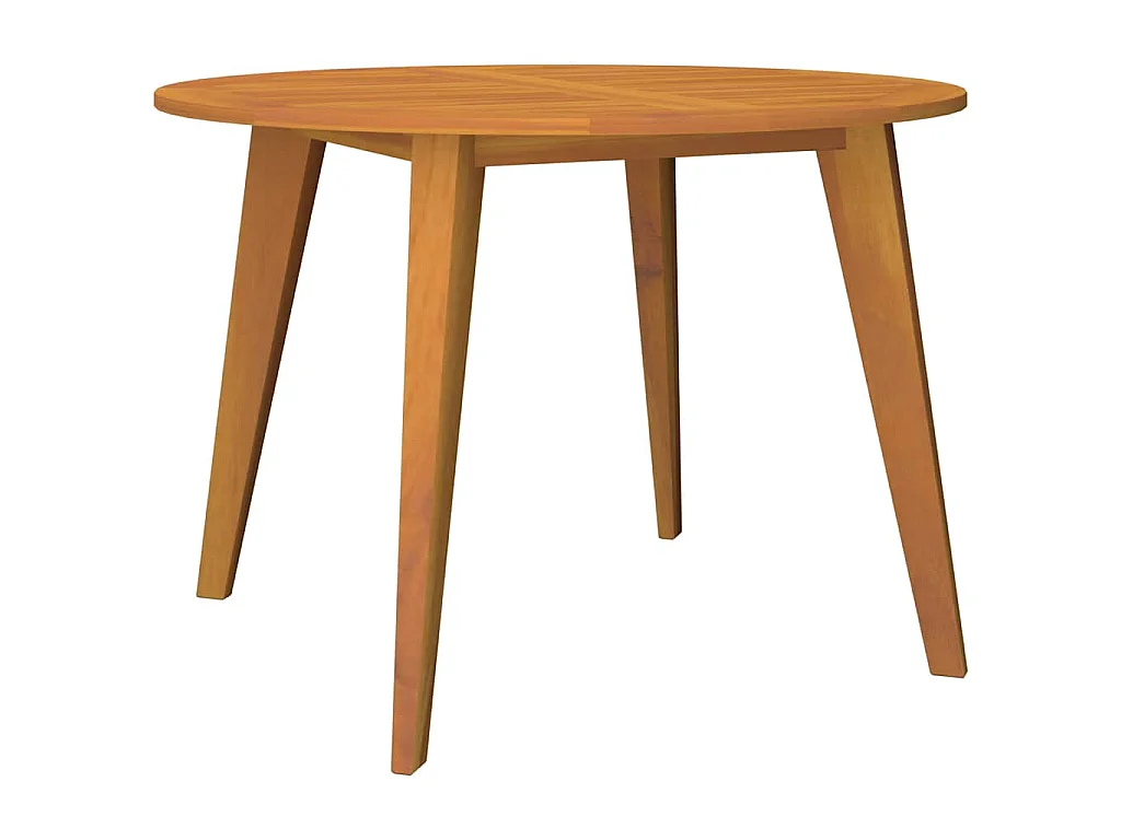 Tavolo da Giardino Ø110x75 cm in Legno Massello di Acacia