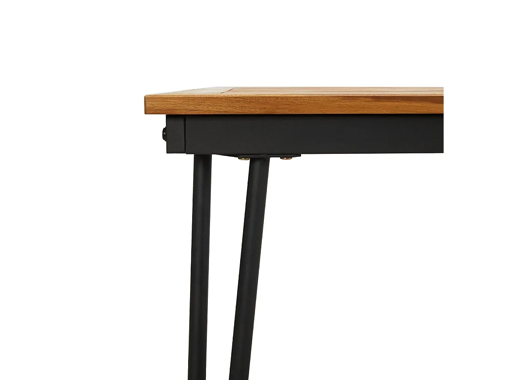 Tavolo Giardino con Gambe Forcella 180x90x75 cm Massello Acacia