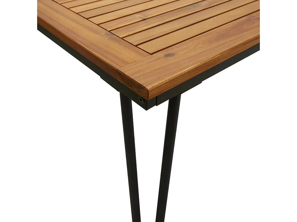 Tavolo Giardino con Gambe Forcella 180x90x75 cm Massello Acacia