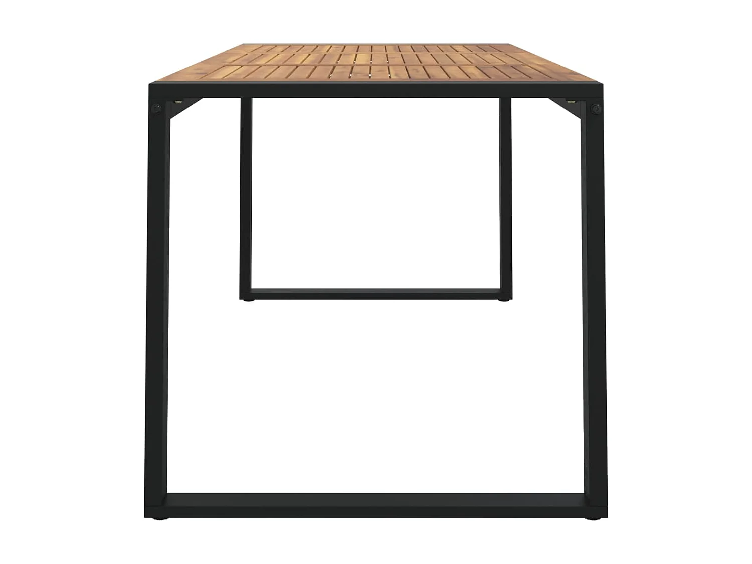 Gartentisch mit Beinen in U-Form 140×80×75 cm Massivholz Akazie