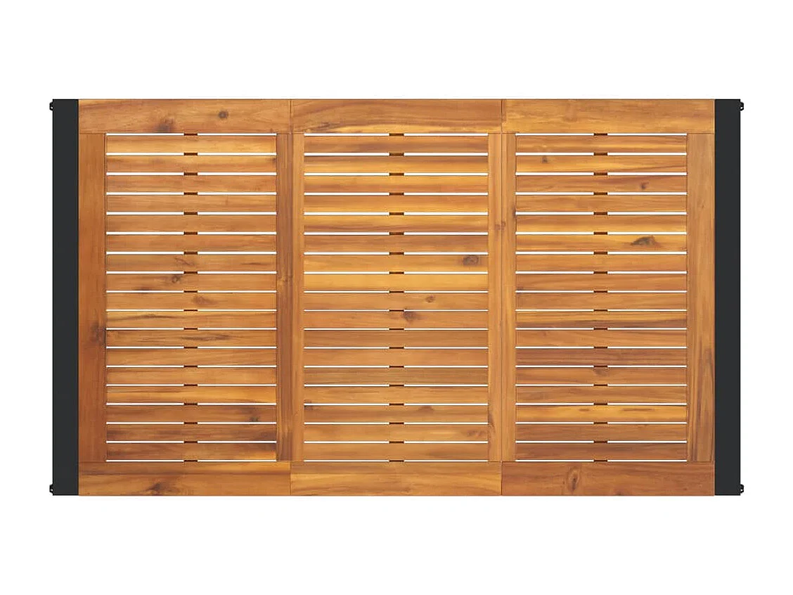 Gartentisch mit Beinen in U-Form 140×80×75 cm Massivholz Akazie