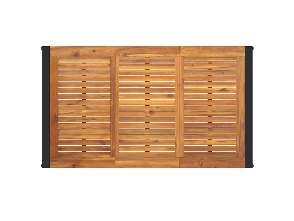 Tuintafel met U-vormige poten 140x80x75 cm massief acaciahout