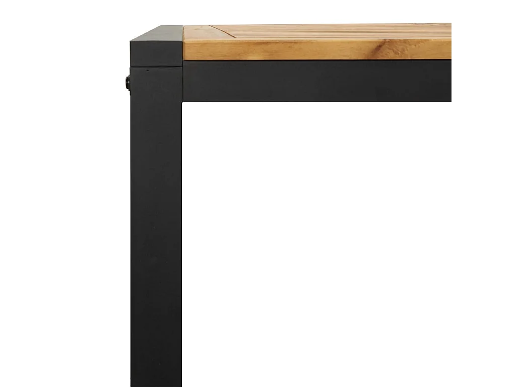 Tuintafel met U-vormige poten 140x80x75 cm massief acaciahout