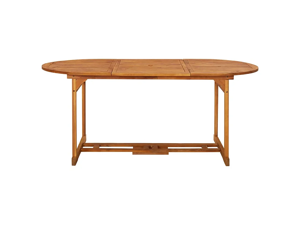 Mesa de comedor jardín 180x90x75 cm madera maciza de acacia