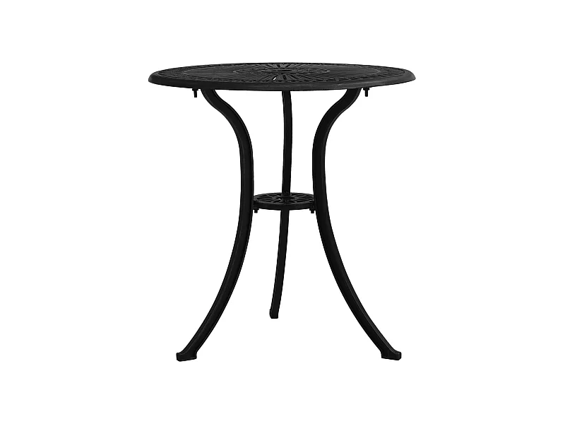 Gartentisch Schwarz 62x62x65 cm Aluminiumguss