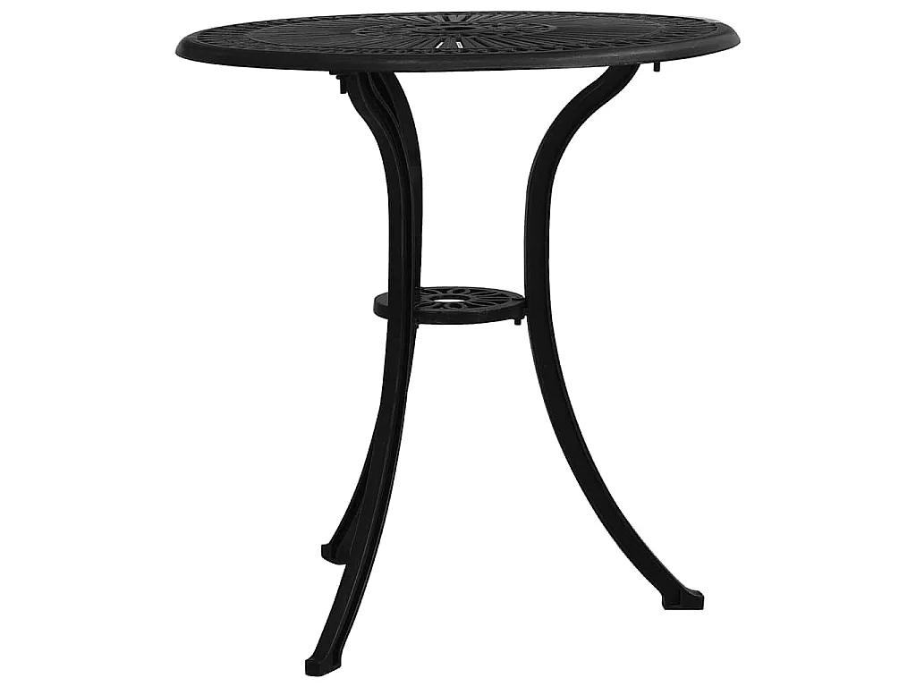 Tuintafel 62x62x65 cm gietaluminium zwart
