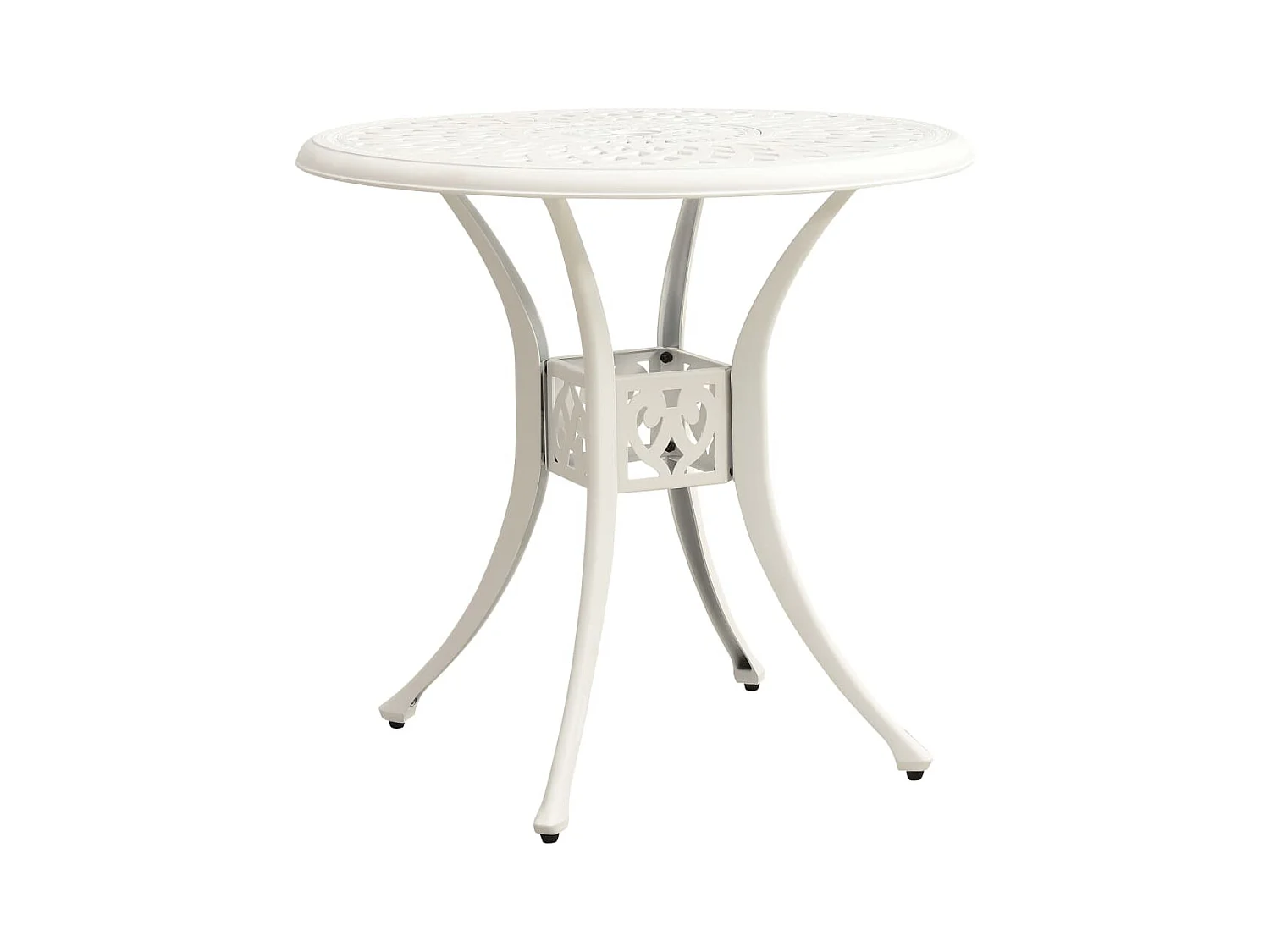 Table de jardin Blanc 78x78x72 cm Aluminium coulé