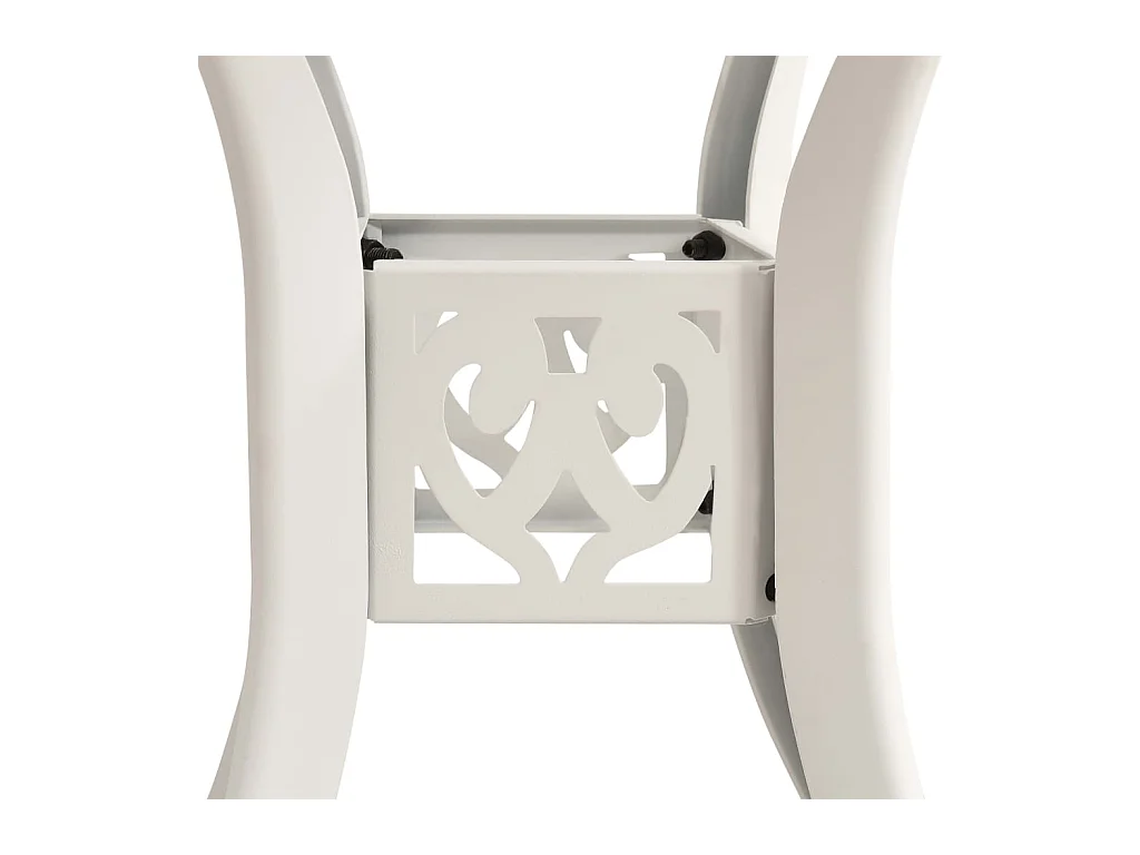 Tavolo da Giardino Bianco 78x78x72 cm in Alluminio Pressofuso