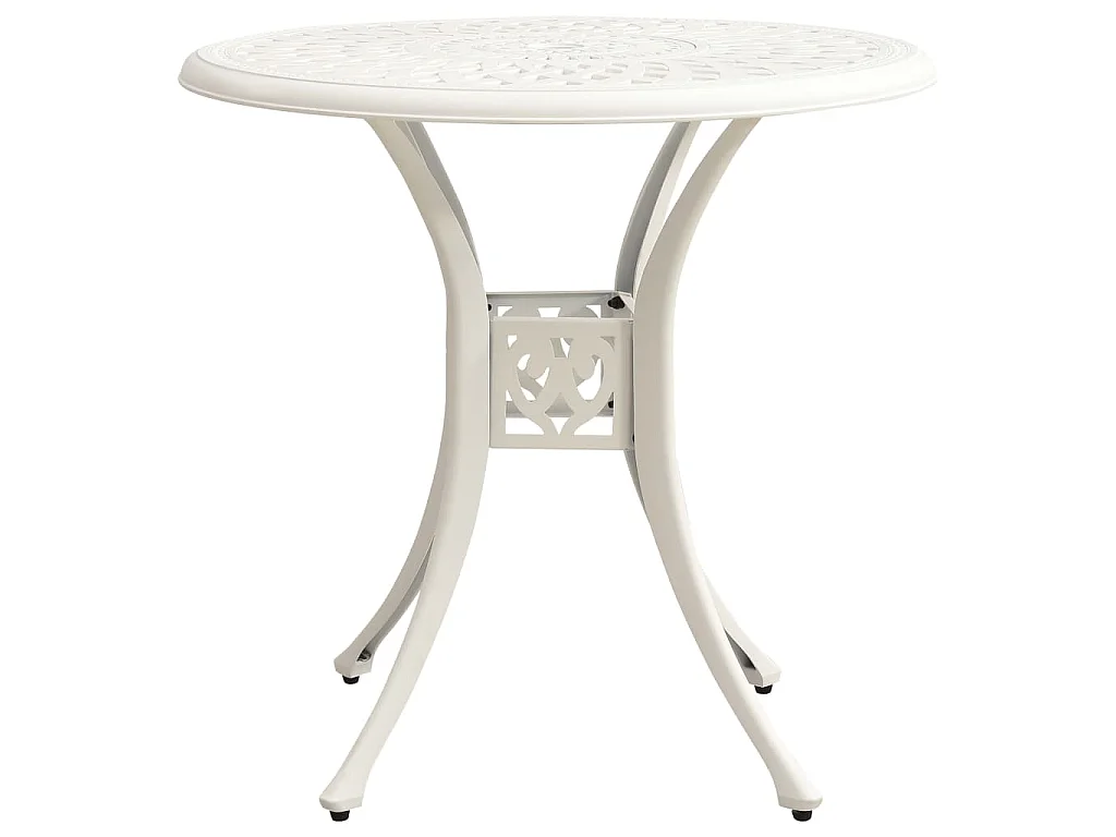 Table de jardin Blanc 78x78x72 cm Aluminium coulé