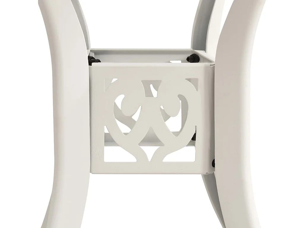 Table de jardin Blanc 78x78x72 cm Aluminium coulé