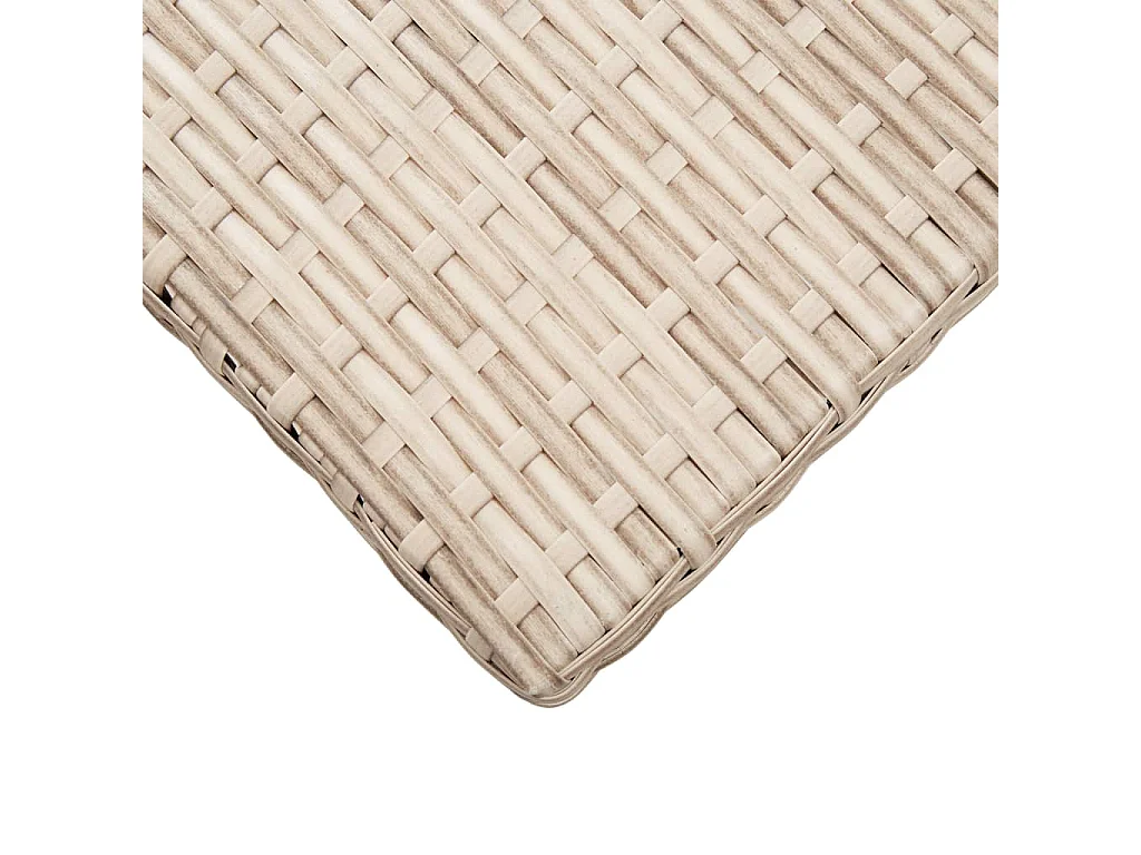 Mesa de jardim 110x60x67 cm vime PE bege