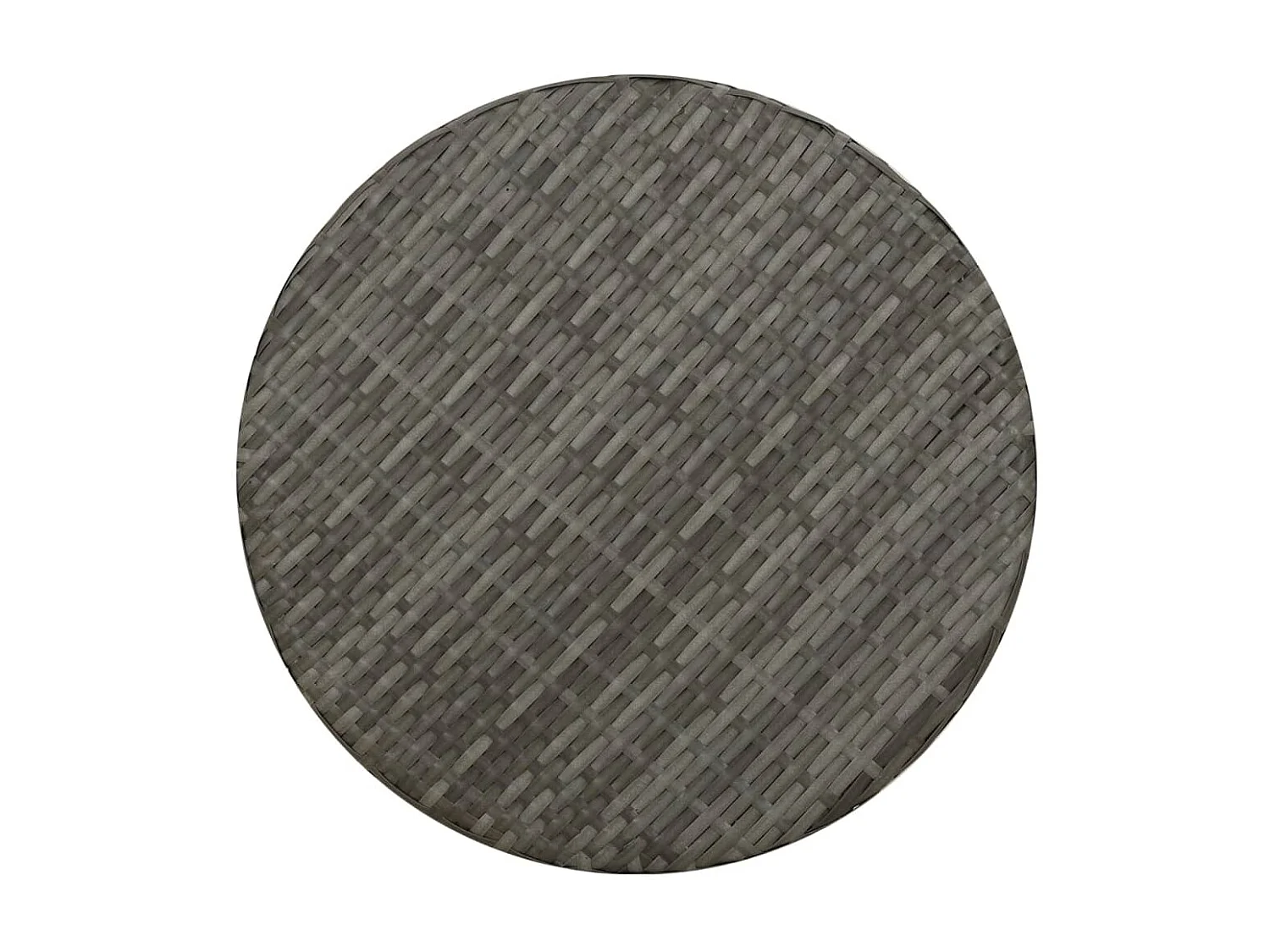 Salontafel 45 cm poly rattan grijs