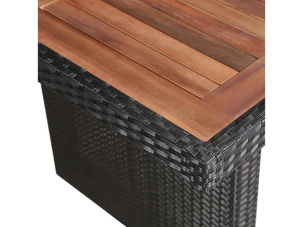 Table de jardin 240x90x74 cm Résine tressée et bois d'acacia