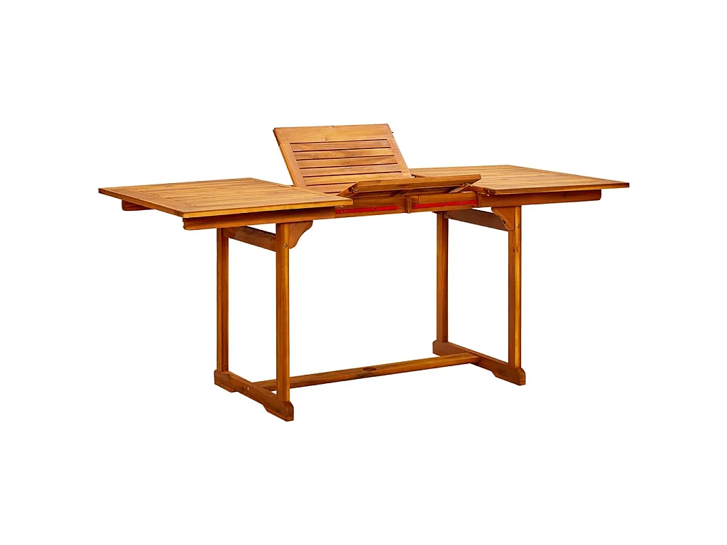 Rozkładany stół ogrodowy z litego drewna akacjowego 120-170x80x75 cm