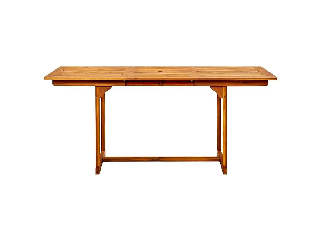 Rozkładany stół ogrodowy z litego drewna akacjowego 120-170x80x75 cm