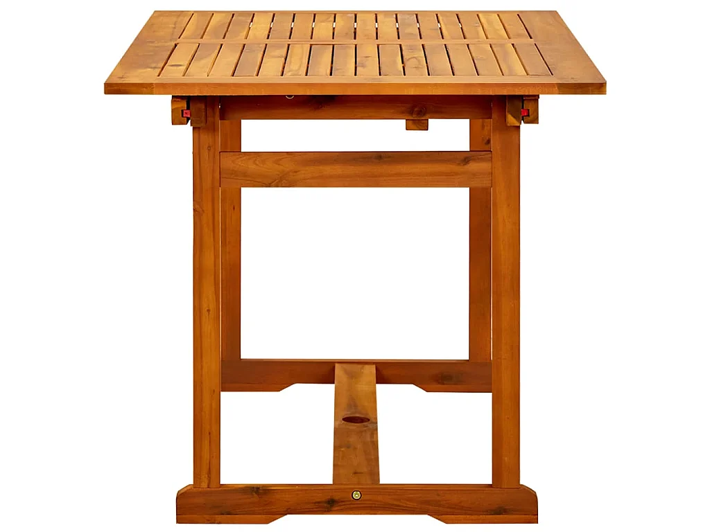 Rozkładany stół ogrodowy z litego drewna akacjowego 120-170x80x75 cm