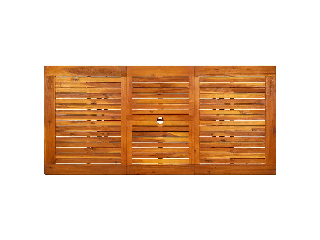 Rozkładany stół ogrodowy z litego drewna akacjowego 120-170x80x75 cm