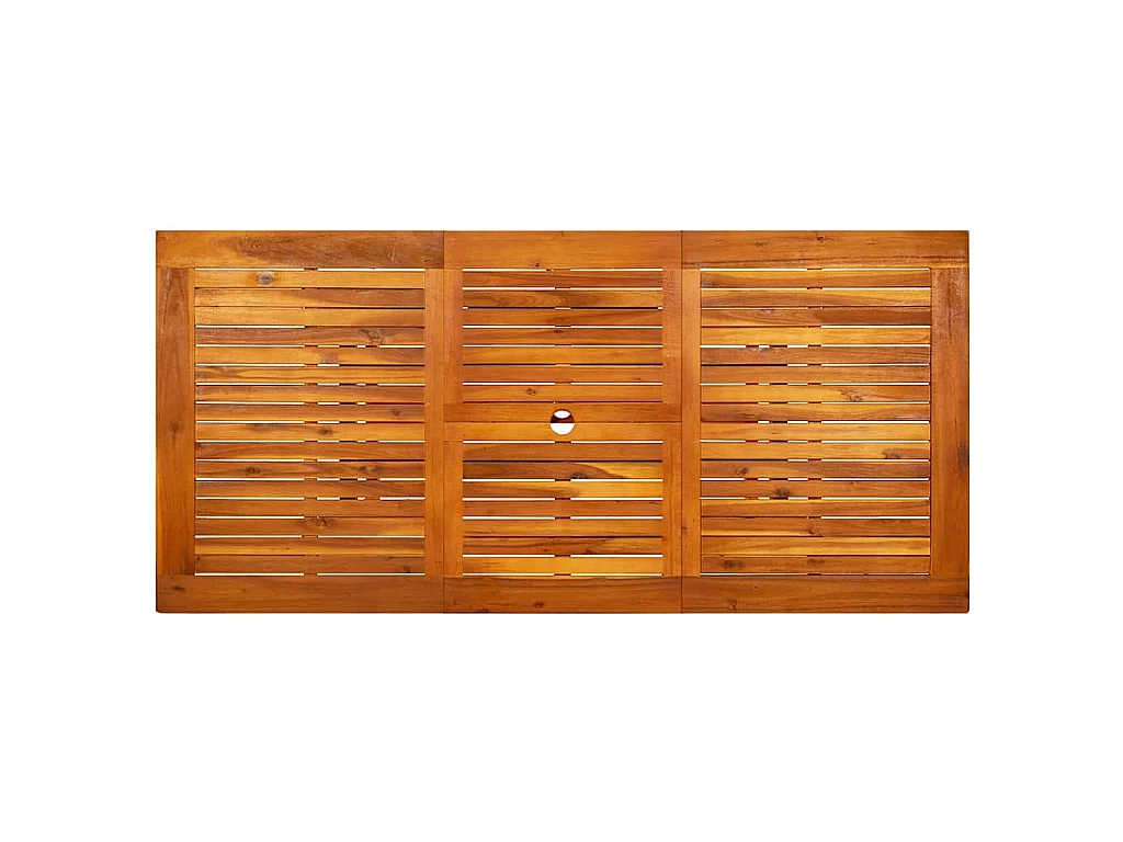 Mesa de jantar p/ jardim (120-170)x80x75 cm acácia maciça