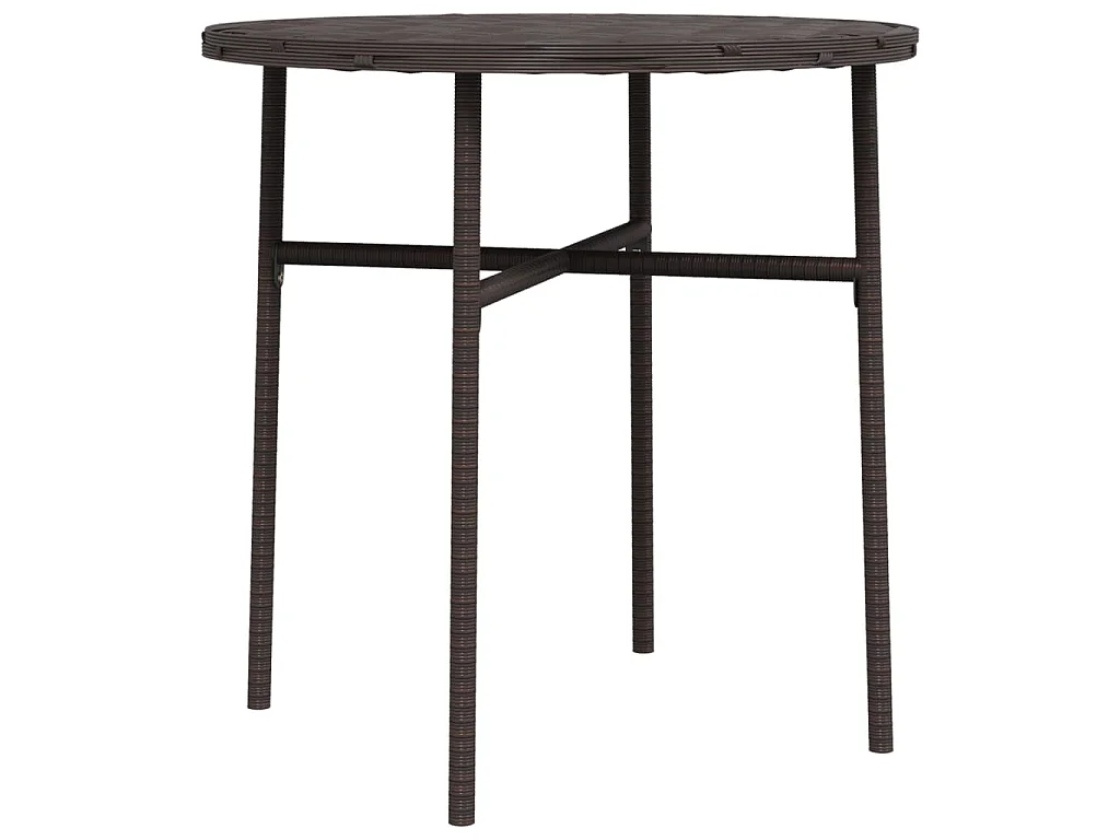 Table à thé Marron 45 cm Résine tressée