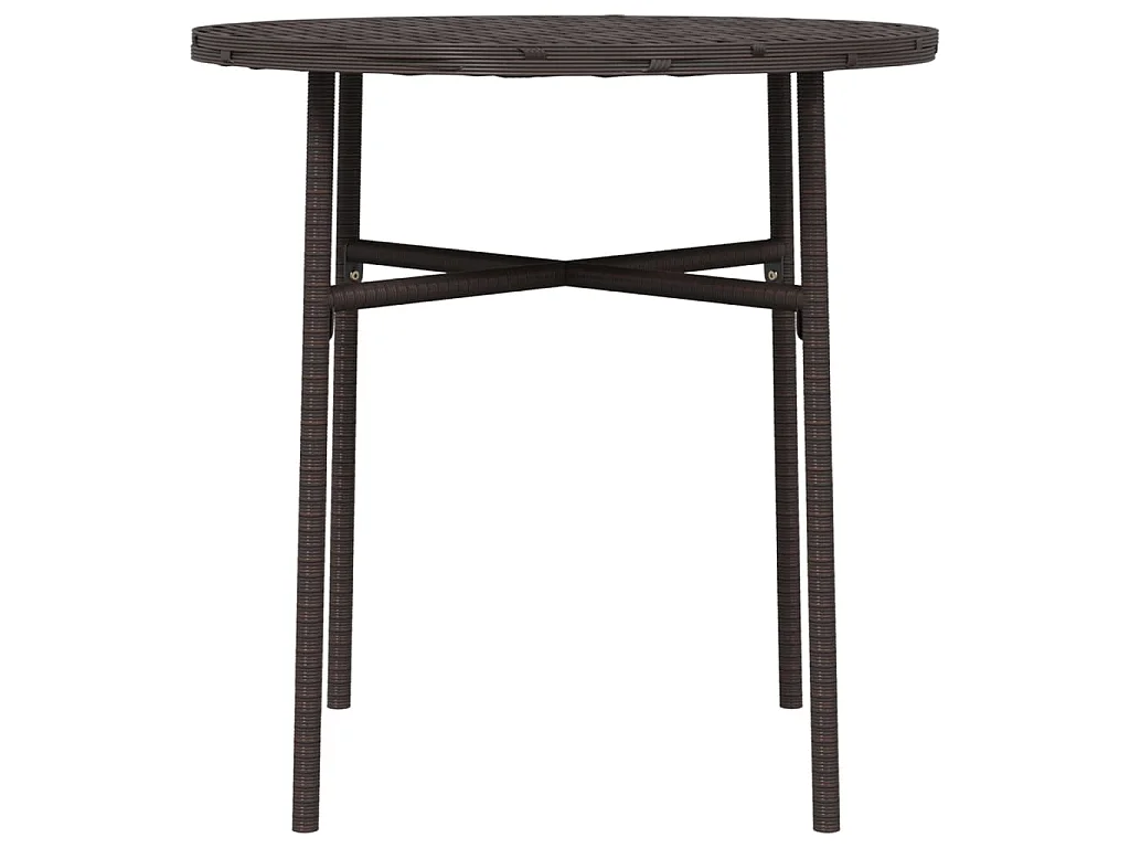 Table à thé Marron 45 cm Résine tressée