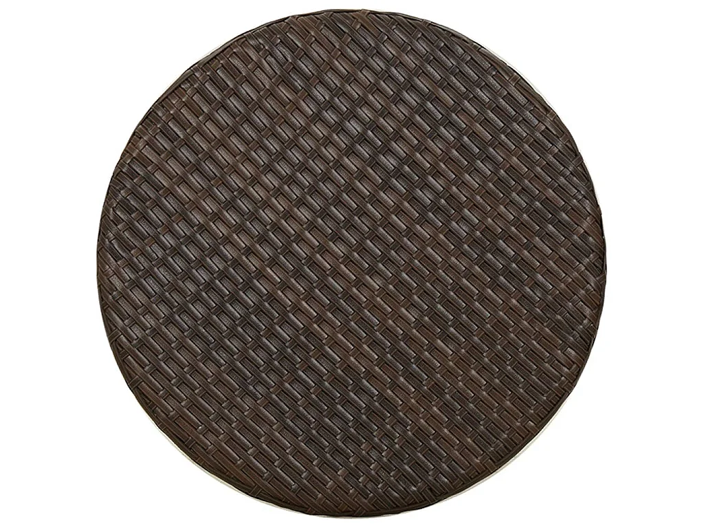 Table à thé Marron 45 cm Résine tressée