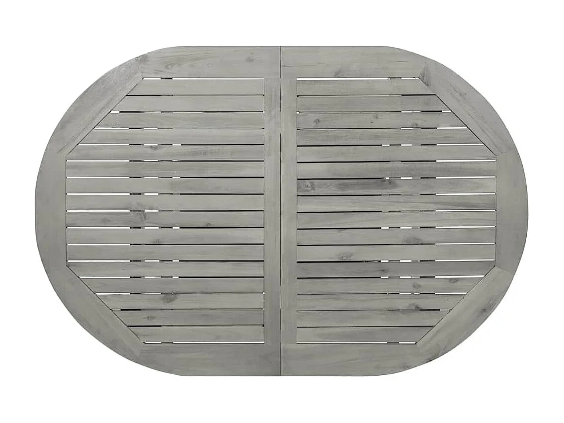 Tuintafel (120-170)x80x75 cm massief acaciahout