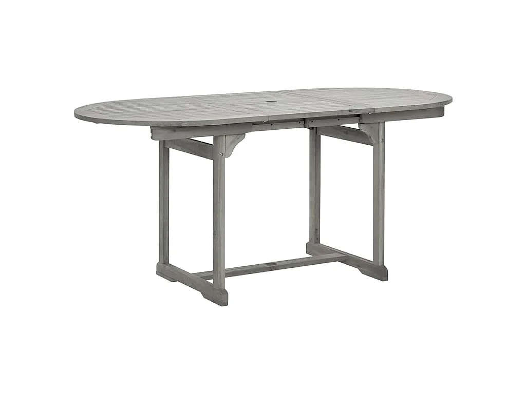 Tavolo da Pranzo per Esterni (120-170)x80x75 cm Massello Acacia